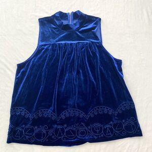 Harry Potter Velvet Top 2X Sleeveless BoxLunch Spell Embroidered Wizard Magic
